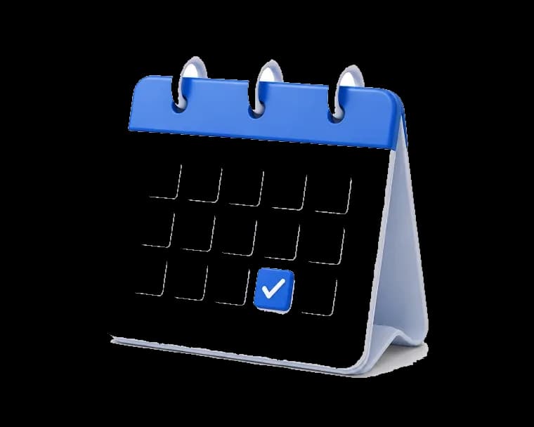 A calendar with a pickup date selected
